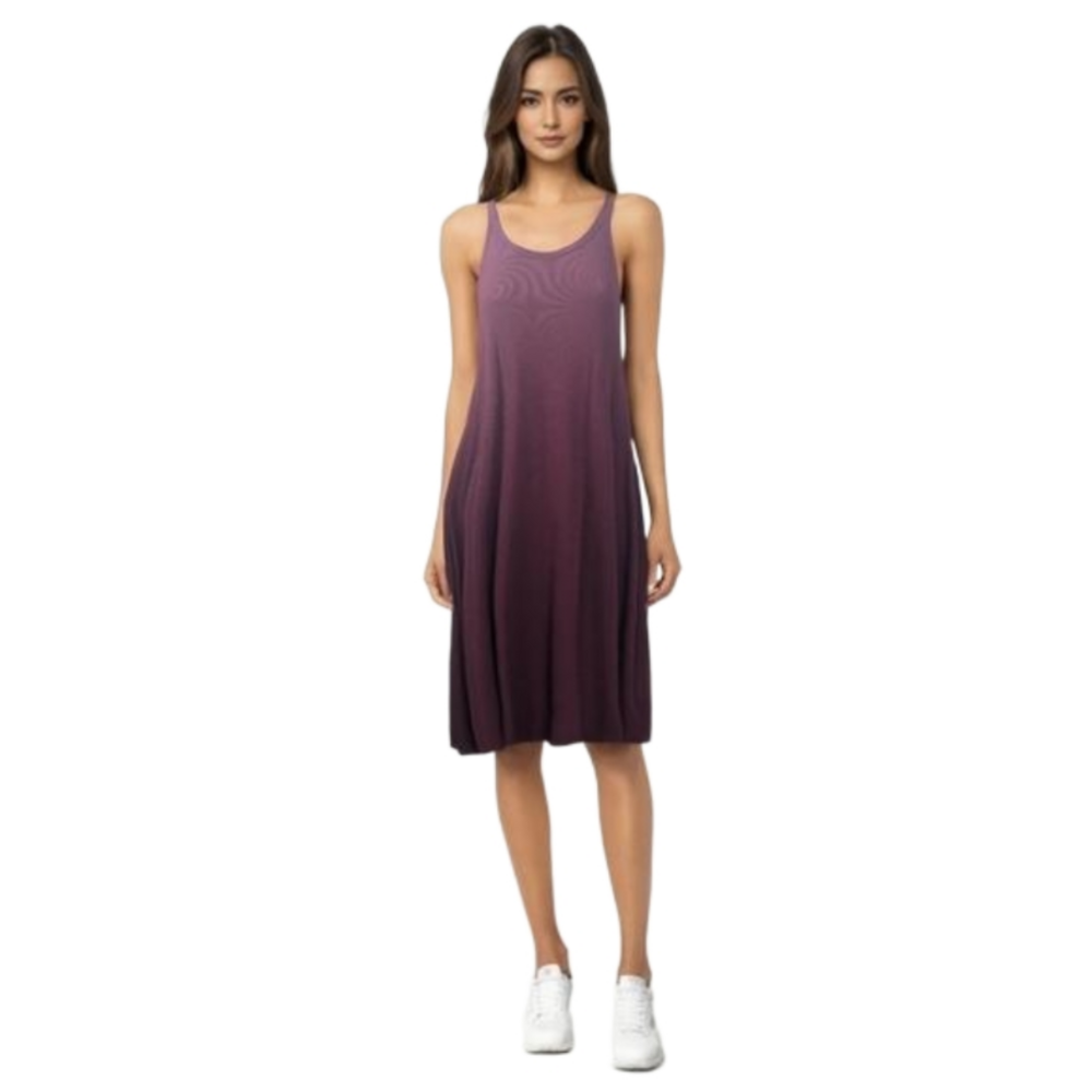 Spaghetti strap casual maroon dress